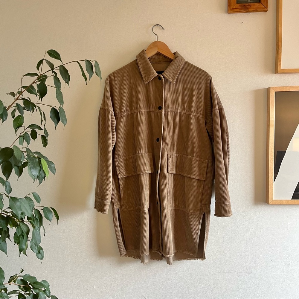 Zara Oversized Corduroy Jacket
